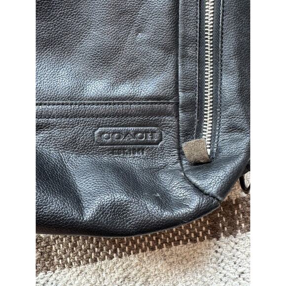 Coach Thompson Convertible Sling Bag Pack Black Smooth Calf Leather Men’s - Picture 11 of 16